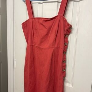 Forever 21 Orange Ruffled Mini Sundress